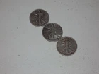 LOT OF 3 - 90% Silver Walking Liberty Half Dollars 1941P 1942P 1943S Nice L@@K