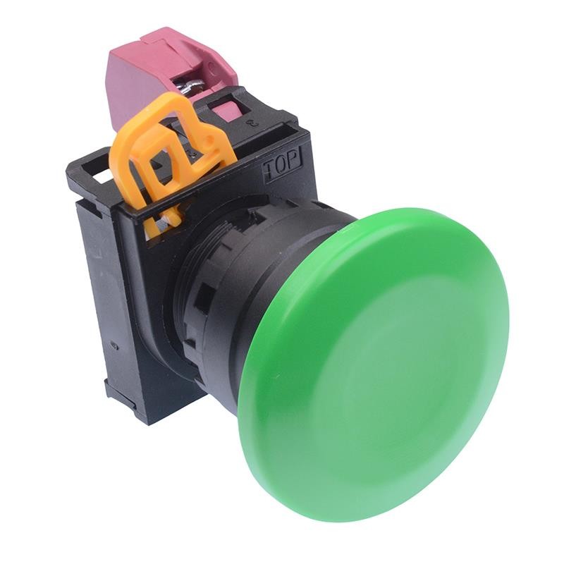 IDEC Green 22mm Mushroom Momentary Push Button Switch NC IP65 YW1B-M4E01G