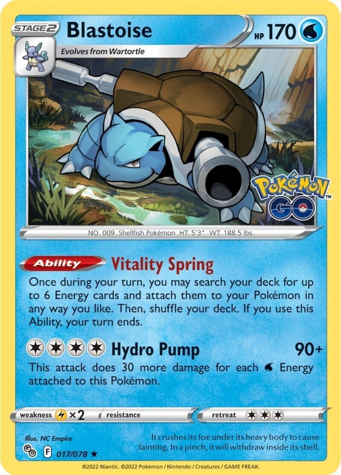 Blastoise 017/078 Pokémon GO - 1 of 1