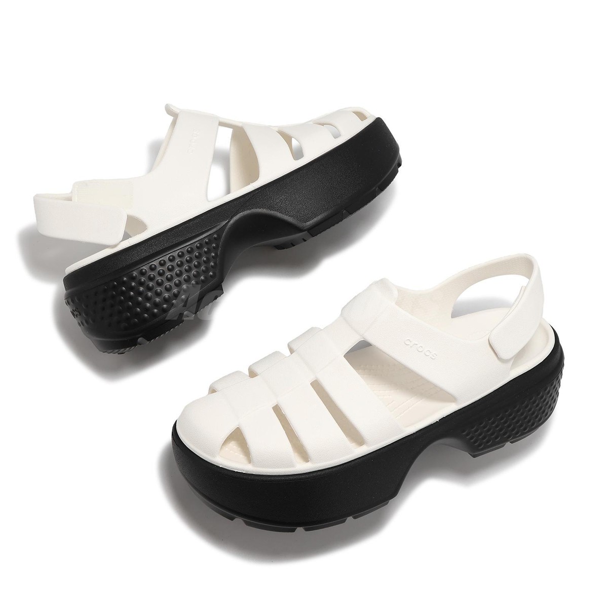 Crocs Stomp Fisherman Sandal Chalk Platfotm Men Unisex Slide
