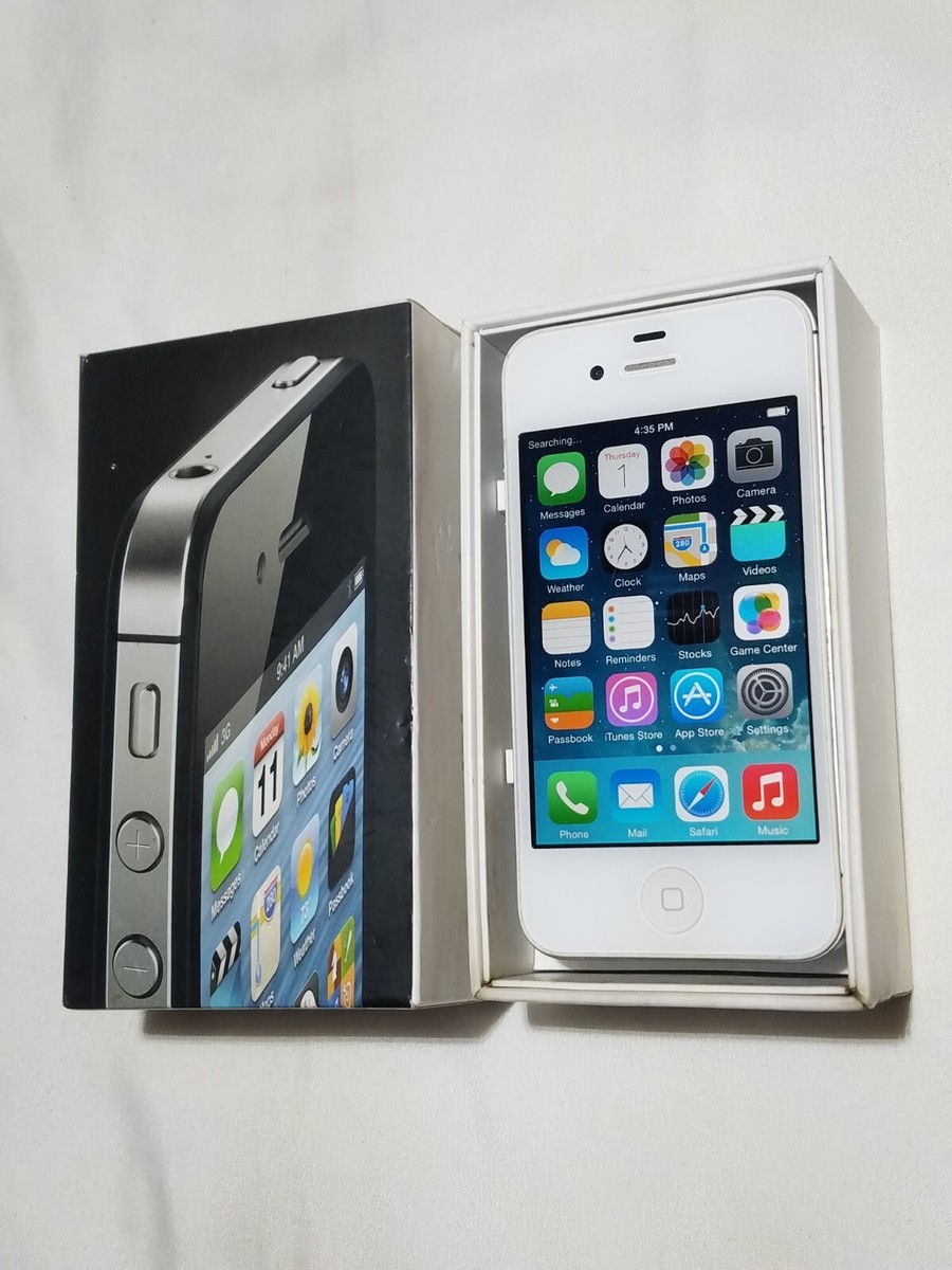 Rare 16GB Vintage Apple iPhone 4 White CDMA Cell Phone Smartphone