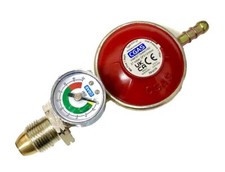 CGAS LPG 37 mbar Propane Gas Regulator With Gauge For Calor Gas & Flogas