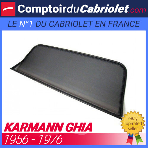 Filet anti-remous haut de gamme Karmann Ghia cabriolet, finition noire homologuée TUV