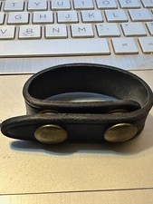 Duty Belt Retainer Black Leather  2 1/4"