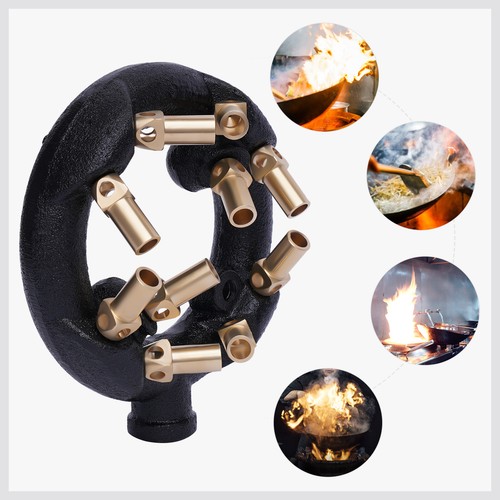 Jet Burner Natural Gas Commercial Tips 10/20/23/32 Cast Iron & Brass Wok Burner
