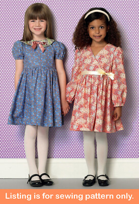 SEWING PATTERN Sew Girls Clothes Dress Spring Fall Easter Short Long  Sleeves 190 | eBay