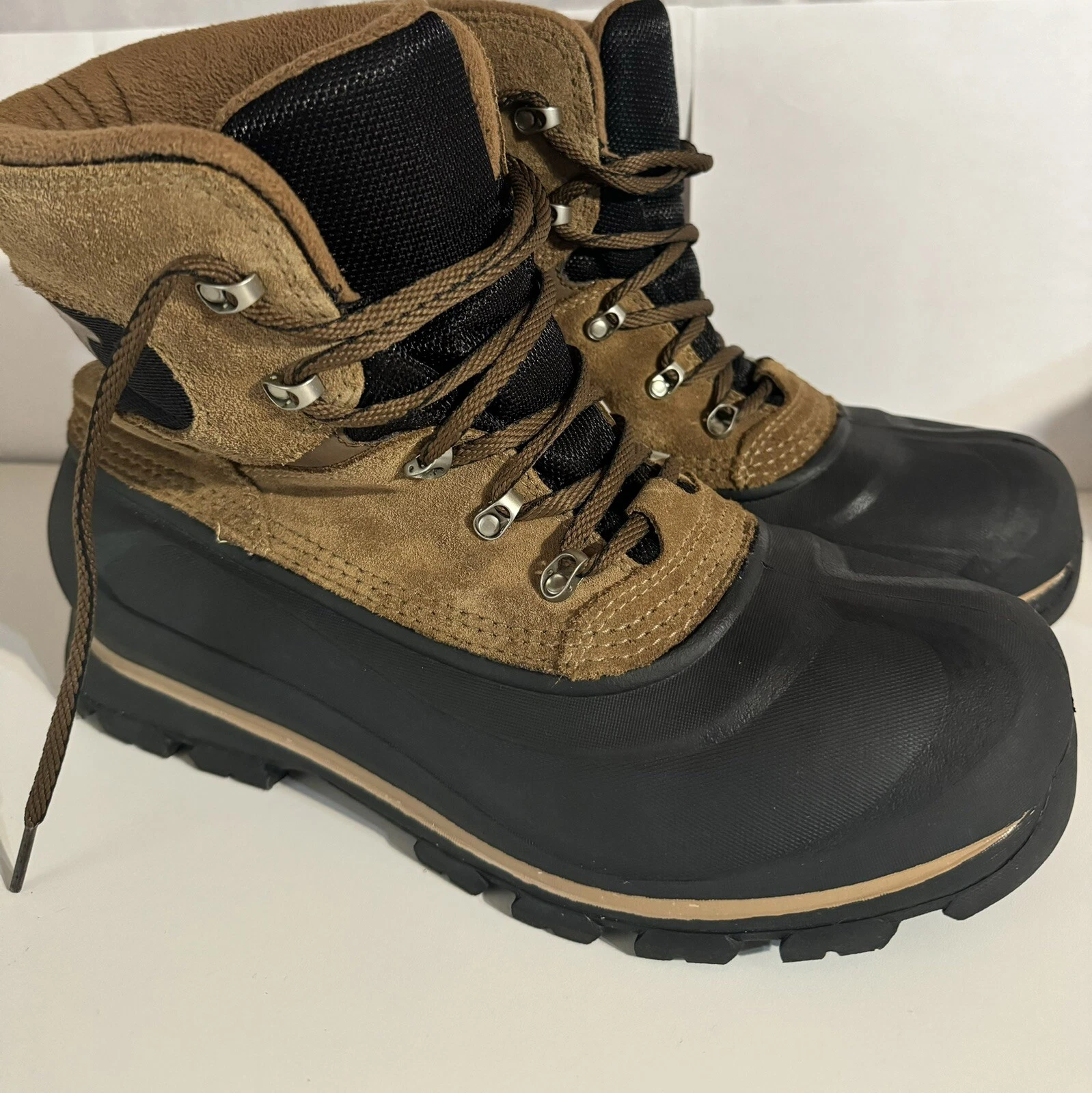 Sorel Buxton Lace Up Waterproof Winter Brown Leather Men's Boots Size 10