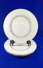 LENOX SPRINGDALE PLATINUM TRIM 4 DINNER PLATES 10 1/2" DIAMETER.BEAUTIFUL PIECES