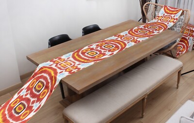 Ikat Fabric Silk and Cotton Uzbek 7.60 meters Brand New Fast Shipment 15893