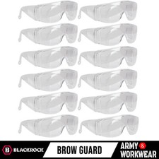 12 x Blackrock Over Spectacles Specs Glasses Safety Work Eye Protection Clear