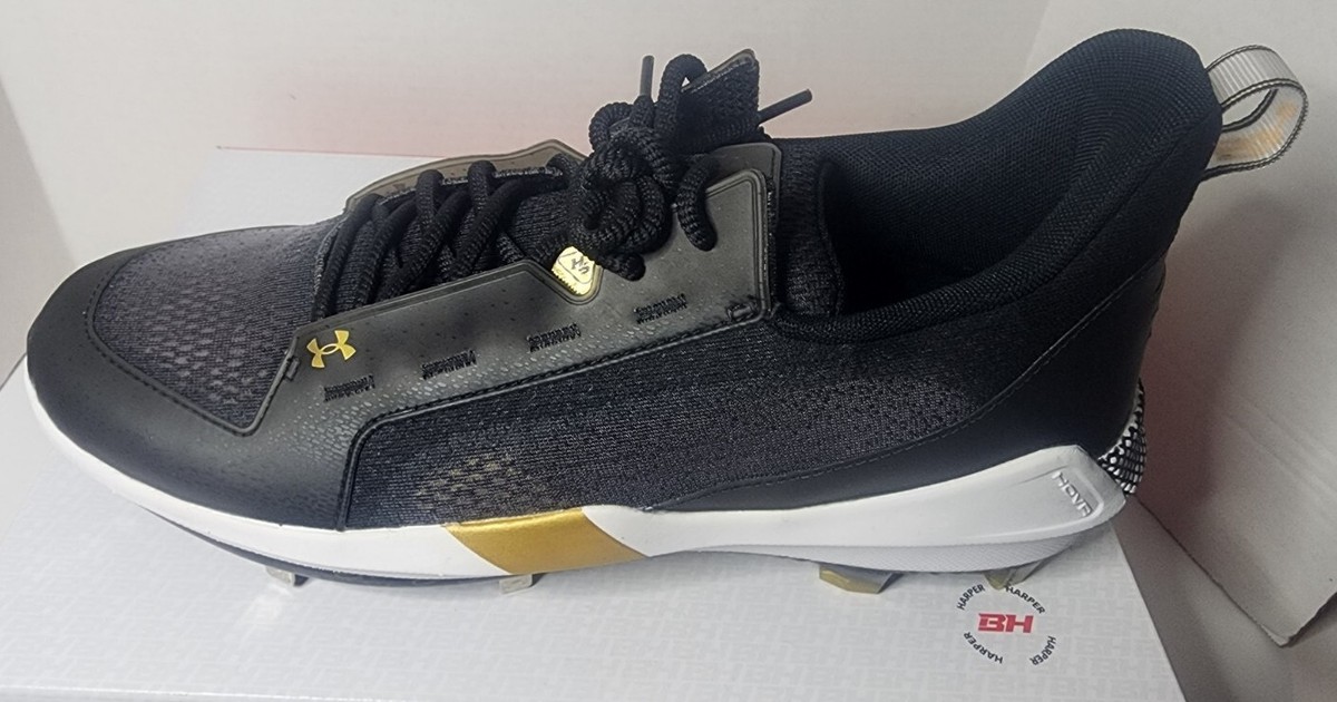 Under Armour Harper 6 Low ST Baseball Cleats Shoe Black 3024315-001 Men Sz Multi NEW Under Armour Harper 6 Low ST Baseball Cleats Black  main image 3