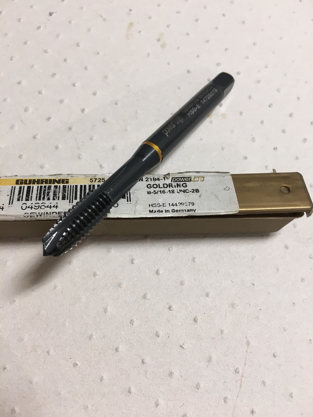 Guhring 5/1618unc Tap Gold Ring Power Tap Milling Turning Cnc Lathe