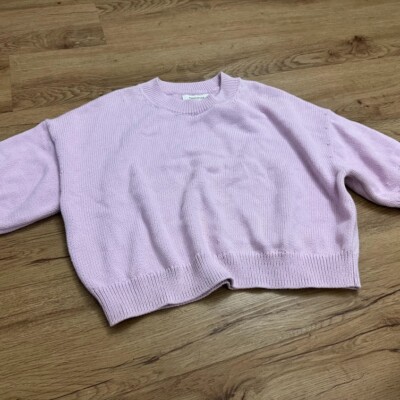 New Banana Republic Women's Cropped Sweater Liliac Purple Knit Pullover Medium