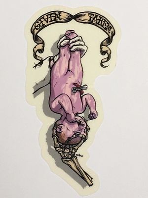 Vintage Skateboard Sticker, SK8 MAFIA, Given & Taken , Very Rare Dealer Label