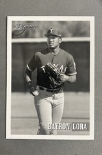 Bayron Lora Black & White 2021 Bowman Heritage MLB Rangers #137 Parallel
