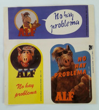 Vintage 1988 Alf Sticker Set Decals Sheet Argentina Rare Exclusive Gift
