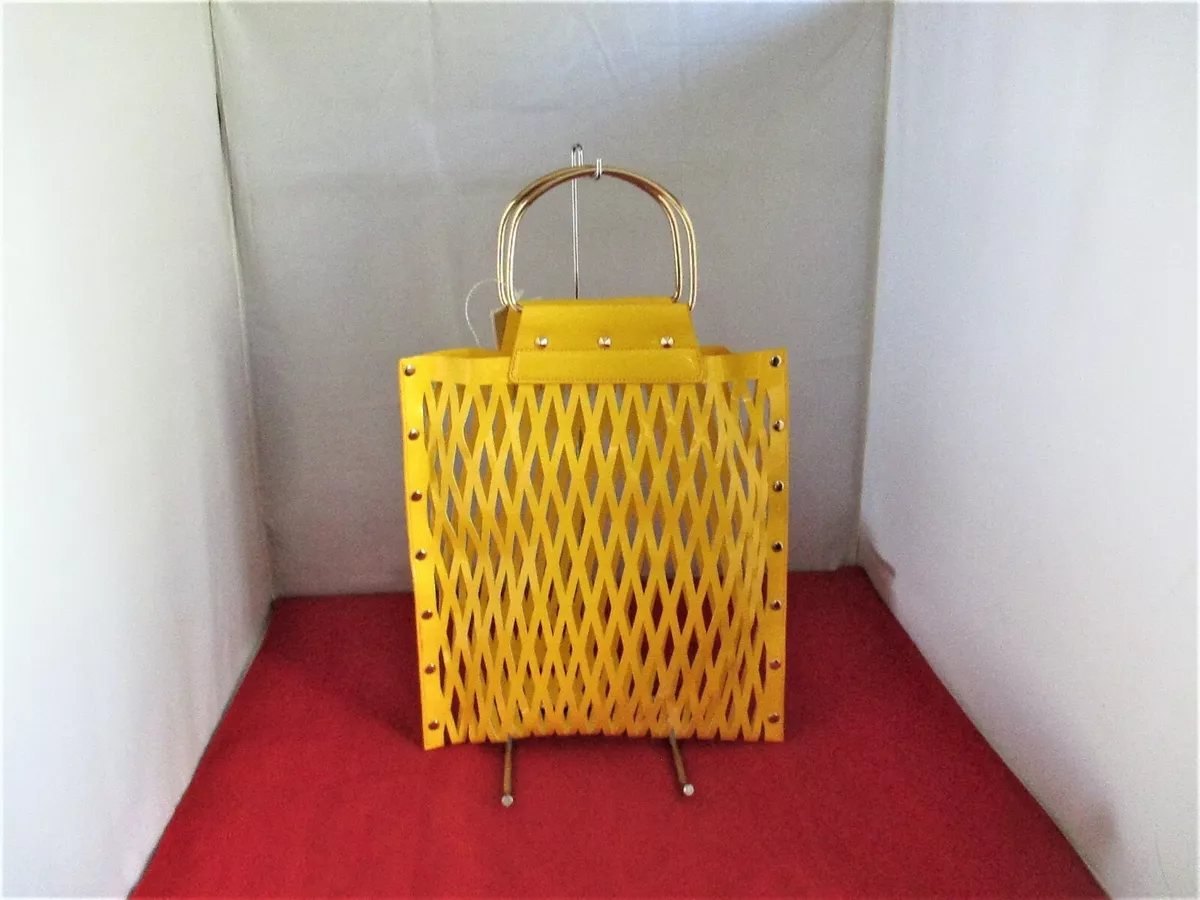 FOREVER 21 Solid Handheld Tote Bag Yellow 3221