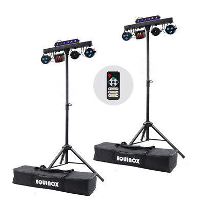 2 x Equinox Microbar Multi System Reloaded T-Bar Beleuchtungspaket