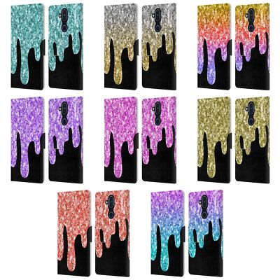 OFFICIAL PLDESIGN DRIPPING SPARKLES LEATHER BOOK WALLET CASE FOR NOKIA PHONES