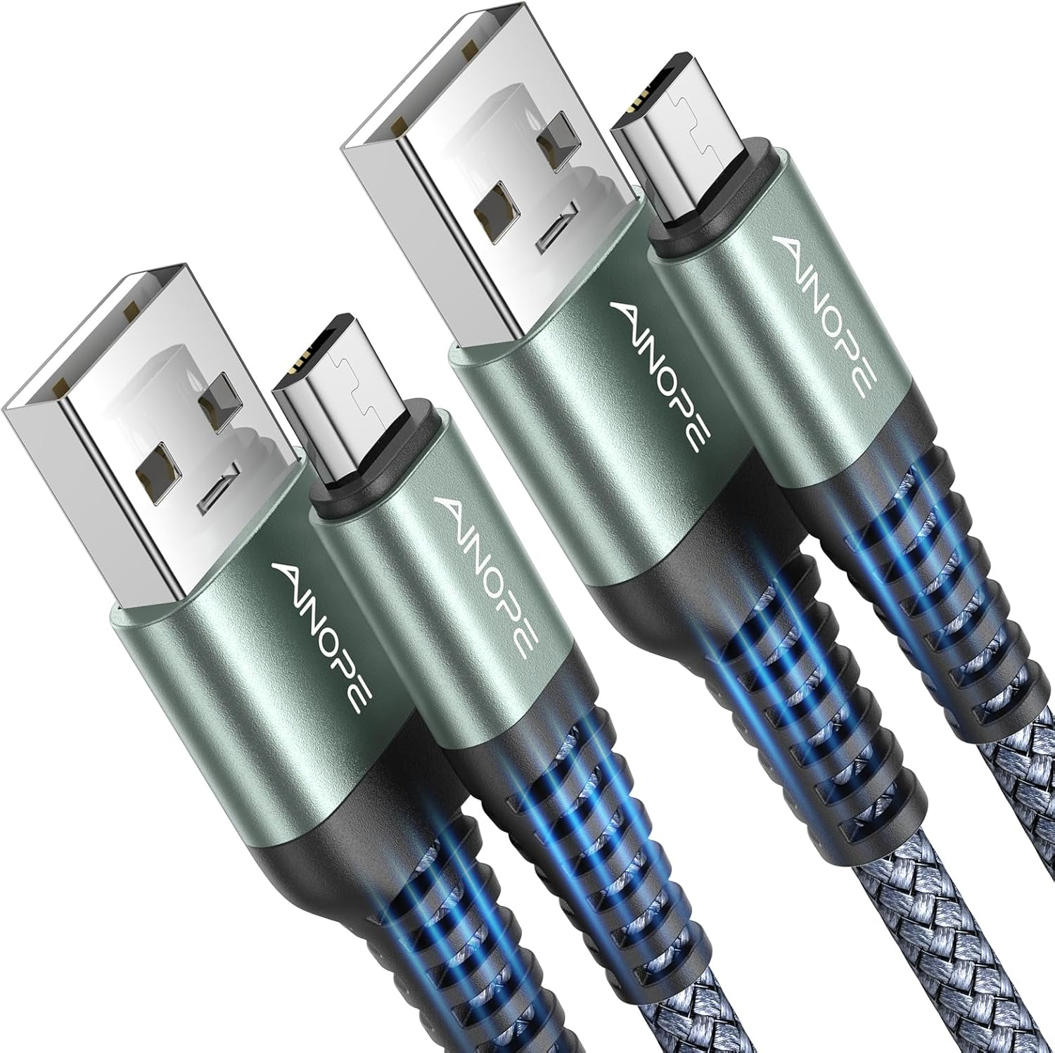 Durable 6.6Ft Micro USB Cable for Kindle 2-Pack Fast Charging