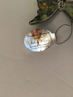 Bradford Heirloom Porcelain Silken Wings Butterflies 8 Jewel