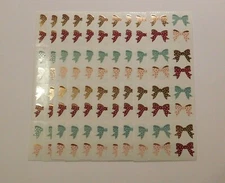 Mrs Grossman's Lot of 10 Strips Polka Dot Bows 2018 Stickers Scrapbooking