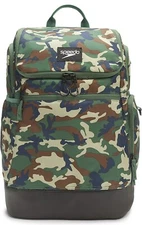 Speedo Large Teamster Backpack 35-Liter, Camo Green 2.0, One Size