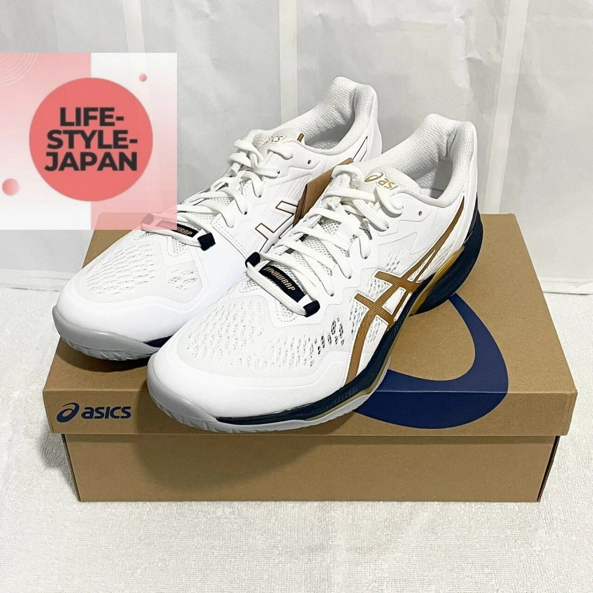 ASICS Men's Volleyball Shoes SKY ELITE FF 2 White/Pure Gold 1051A082