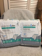 2 Pkgs Of 20 40 Total Medline Protection Plus 23" X 36" Incontinent Underpads