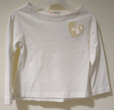 Brand New With Tags Crewcuts Ivory Heart Top Size 2
