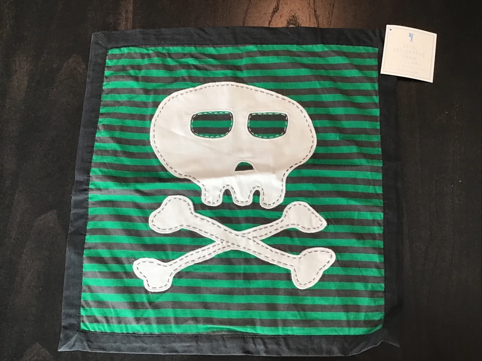 Pottery barn kids череп и скрещенные кости наволочка, 16 X 16, пиратский, - Изображение 2 из 4