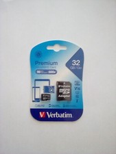Verbatim 32GB Premium MicroSDHC I Card 90MB/s 600x Class 10 w/Adapter 44083