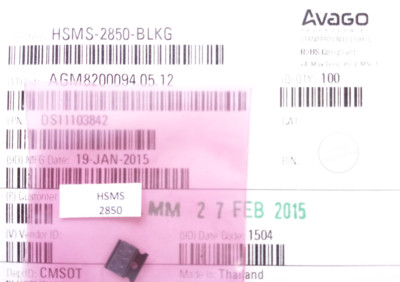 [2 pcs] AVAGO HSMS-2850 Zero Bias Schottky Detector Diode SOT23 | eBay UK