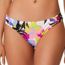 Bar III Paradise Garden Tab-Side Hipster Bikini Bottom Multicolor New M
