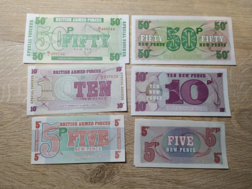 British Armed Forces set 3 banknotes 50+10+5 pence - 第 1/1 張圖片