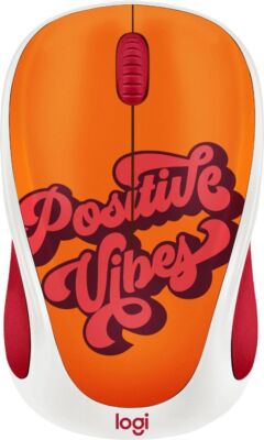Logitech - Design Collection Limited Edition Designs  Wireless Mouse - Positive