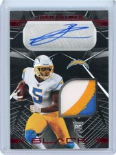 2021 Panini Black Football FOTL Red Rookie Patch Auto #RSM-JP Josh Palmer #02/15