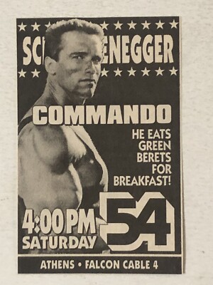 Commando Vintage Print Ad Arnold Schwarzenegger Alyssa Milano TPA20