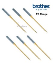6 Titanium Gold Embroidery Needles #75 Fits Brother PR655 600 620 650 670e 1000