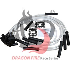 Dragon Fire Retro Series Clear Spark Plug Wire Set For Chevy Sbc Bbc Hei Cap