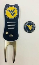 West Virginia Mountaineers Switchblade Divot Tool Blue/White, BONUS Marker