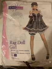 New Secret Wishes Rag Doll Girl Costume Adult Size XS Dress Collar Hdpc Slvlets