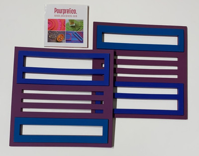 2PK Pourpreco Trivet Dessous De Plat Shatterproof Waterproof Soak in Hot Water