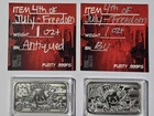 The Locker Mint~4th Of July~Freedom~2 Bar Set 1oz .999 Ag Each