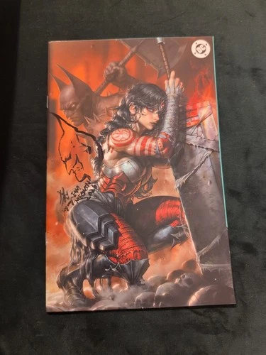 ABSOLUTE WONDER WOMAN #15 REMARK SIGNED KYUYONG EOM COA  EXCLUSIVE 1