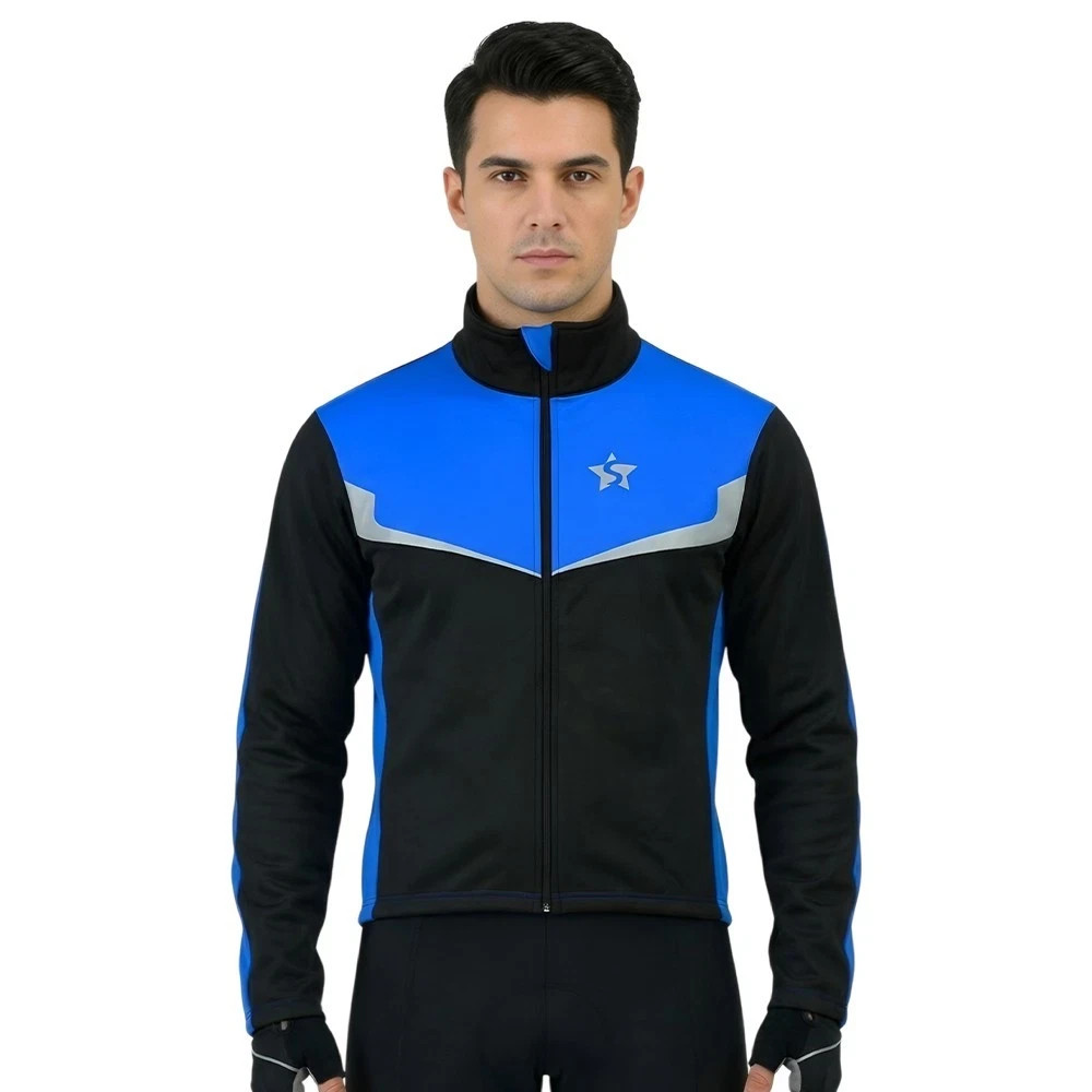 Giacca ciclismo uomo Sikma full zip manica lunga bici top antivento traspirante