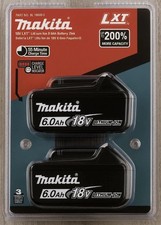 2Pack Genuine Makita BL1860B-2 18V LXT Lithium-Ion 6.0 Ah Battery - USA-stock