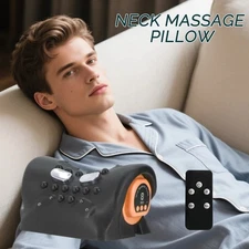 Electric Neck Massager EMS Cervical Spine Stretch Massage Vibration Pillow