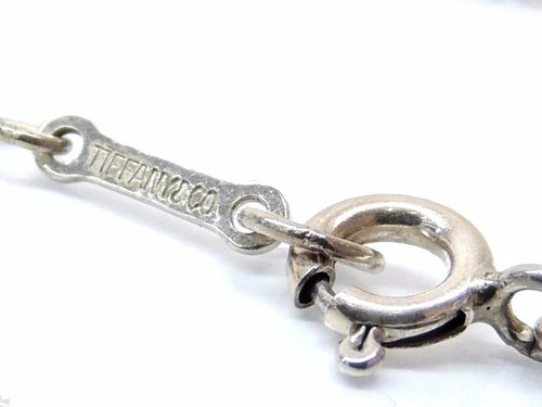 Tiffany Co Necklace Silver SV Double Circle Elsa Peretti - Picture 4 of 4