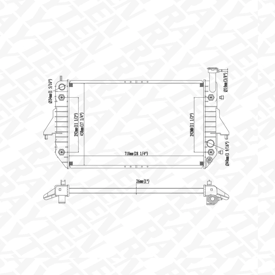 Radiator for Chevrolet Astro GMC Safari 1995 CU1688 Foto 2 de 3